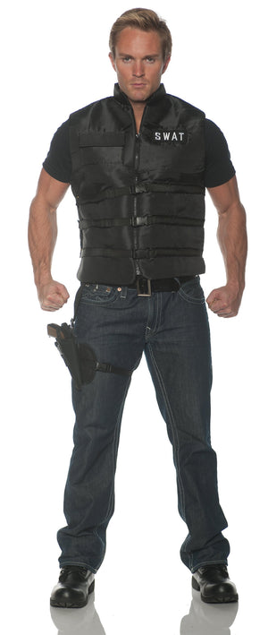 Black with embroider SWAT patch