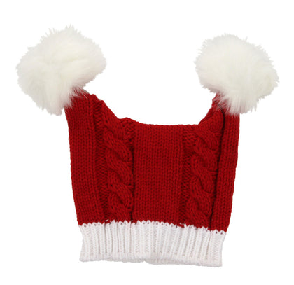 santa hat with 2 pom poms