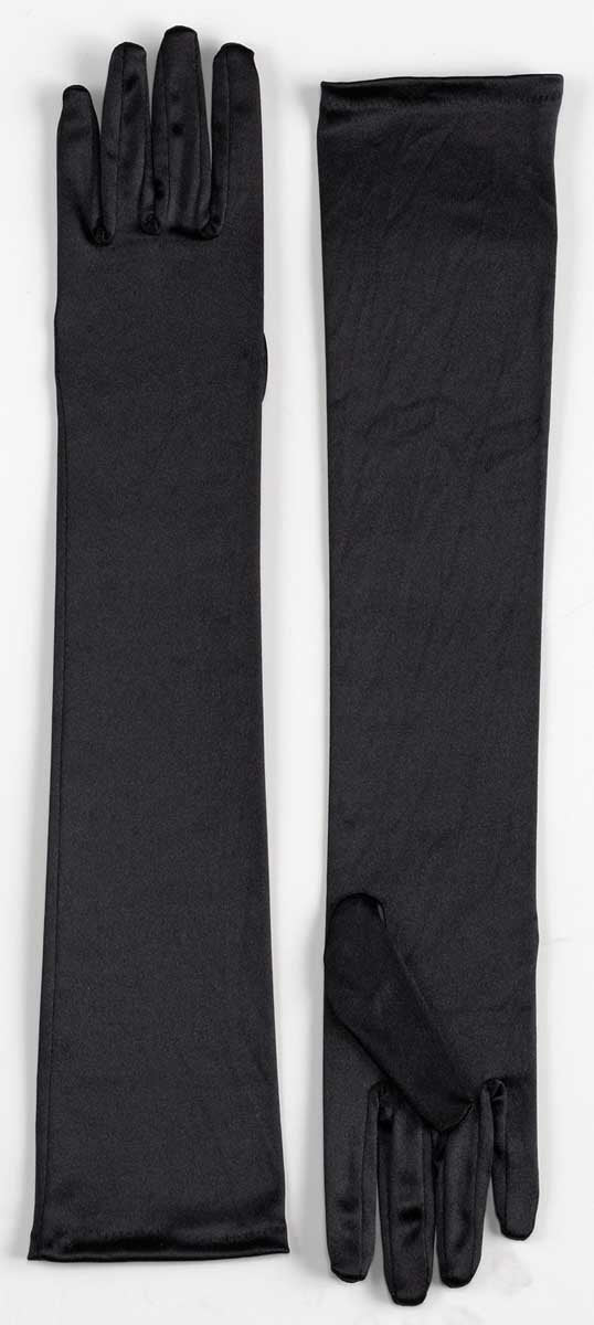 Long dress gloves in white or black 20