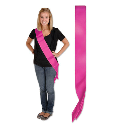 Create Your Own Satin Sash - Hot Pink