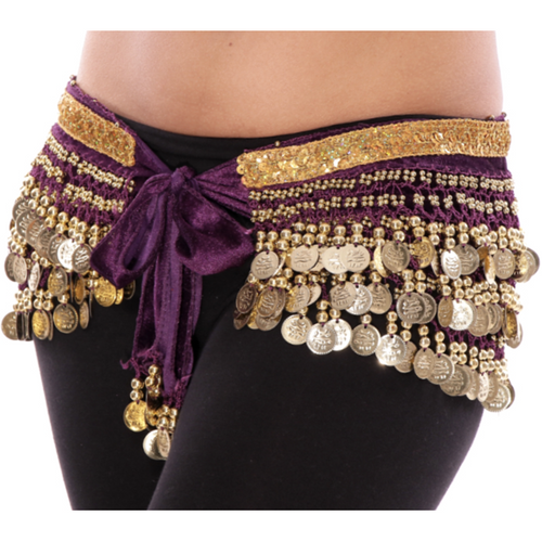 Velvet Coin Hip Scarf