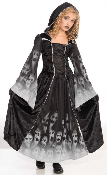Black and grey souls hooded gown