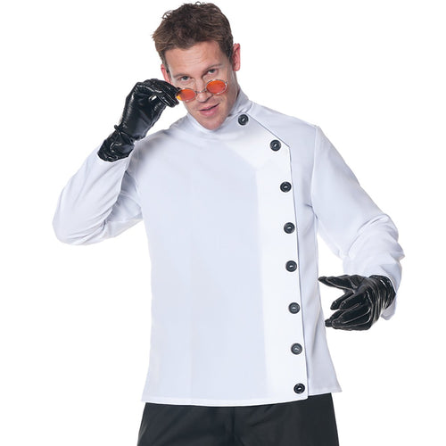 Lab shirt with black buttons