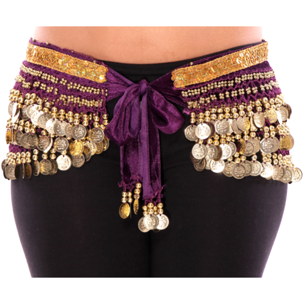 Velvet Coin Hip Scarf
