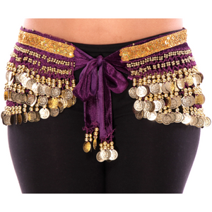 Velvet Coin Hip Scarf