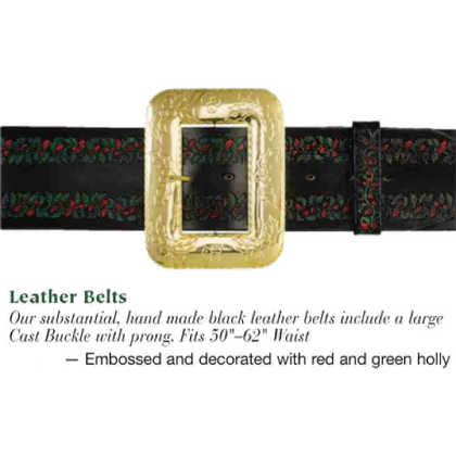 Embossed Leather Belt | Christmas