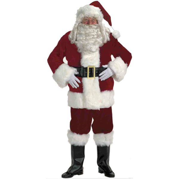 Burgundy Velvet Santa Suit Adult | Christmas