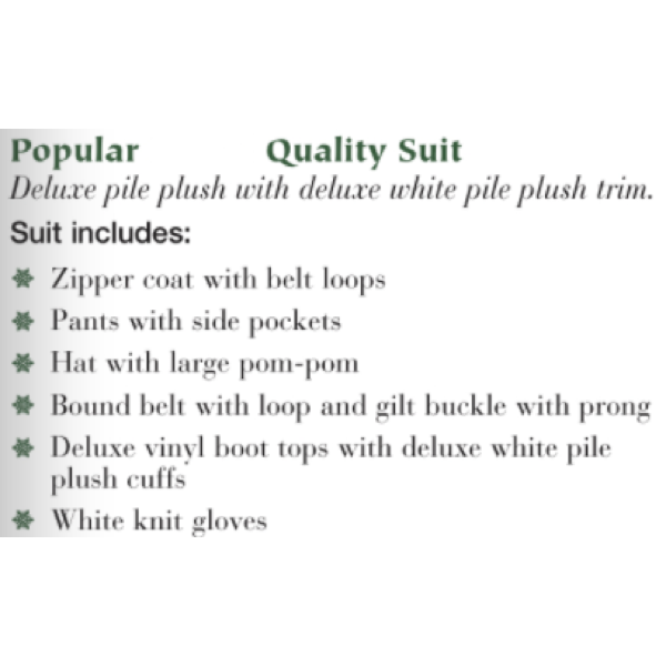 Popular Quality Suit Adult | Christmas (Clearance)
