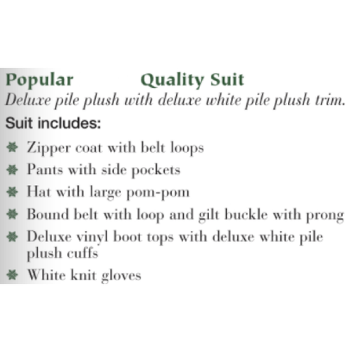 Popular Quality Suit Adult | Christmas (Clearance)