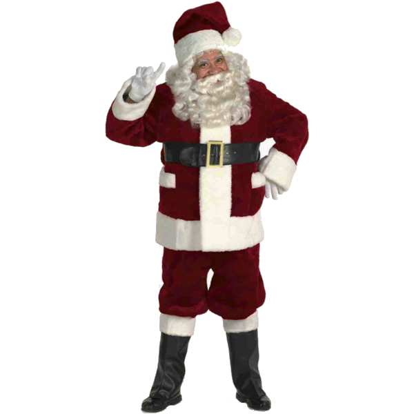 Burgundy Deluxe Santa Suit Adult | Christmas