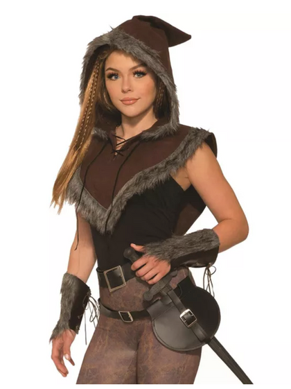 Viking Fur Trim Hooded Capelet | Adult 