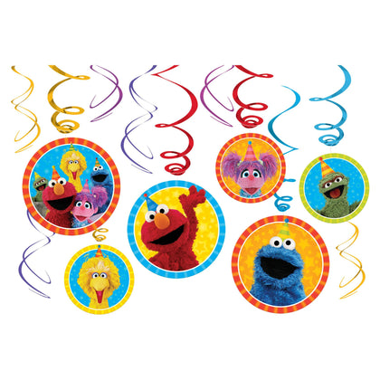 Sesame Street 2 Swirl Decorations | Kid's Birthday
