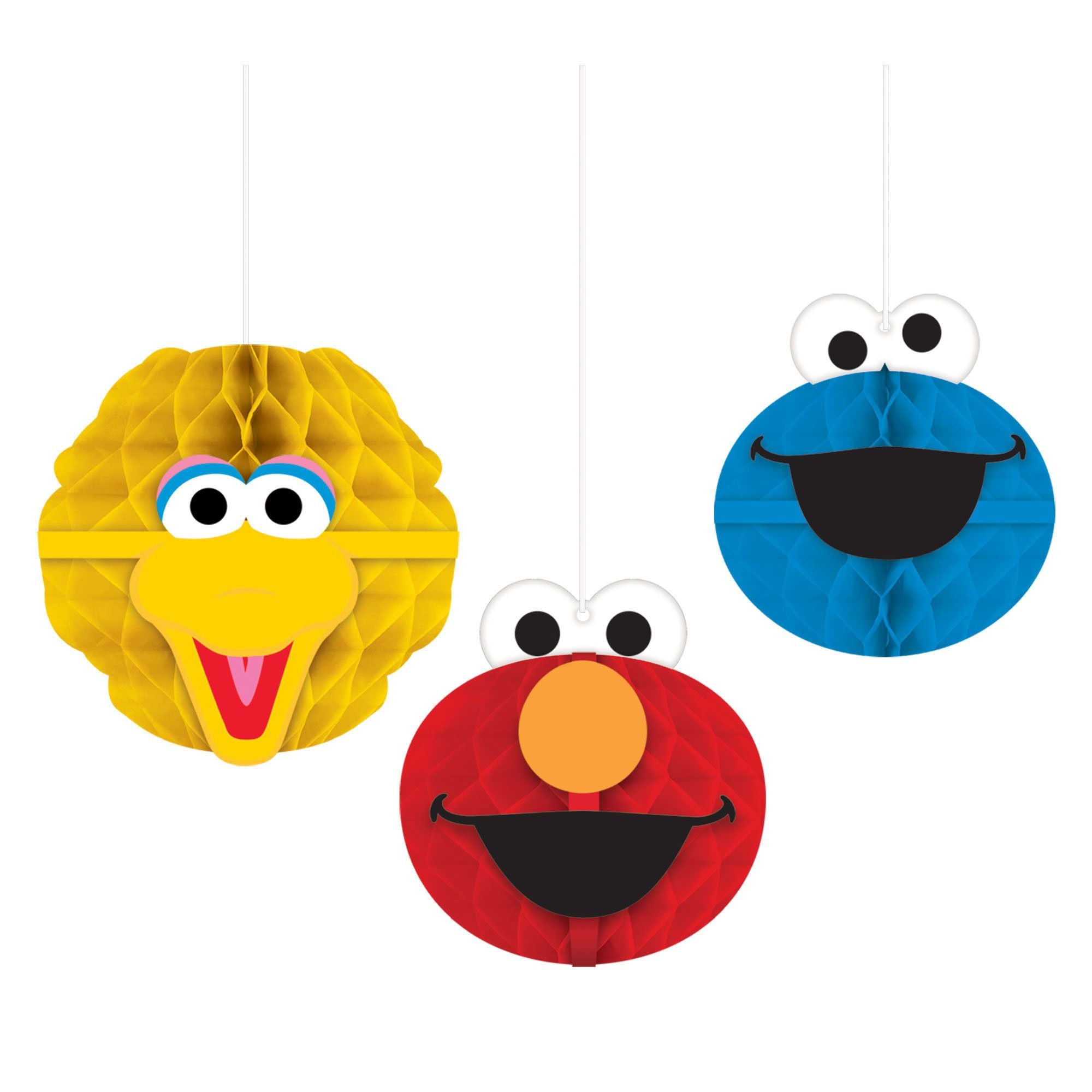 Elmo, Cookie Monster and Big Bird