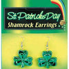 Green Shamrock Wire Earrings