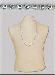 Silver Mardis Gras Beads - 1 dozen