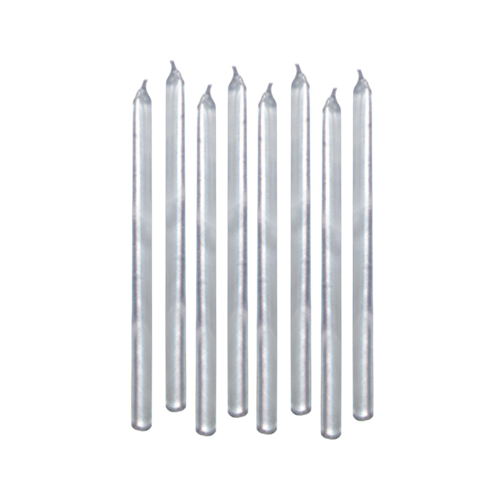 Silver Mini Taper Candles | Candles