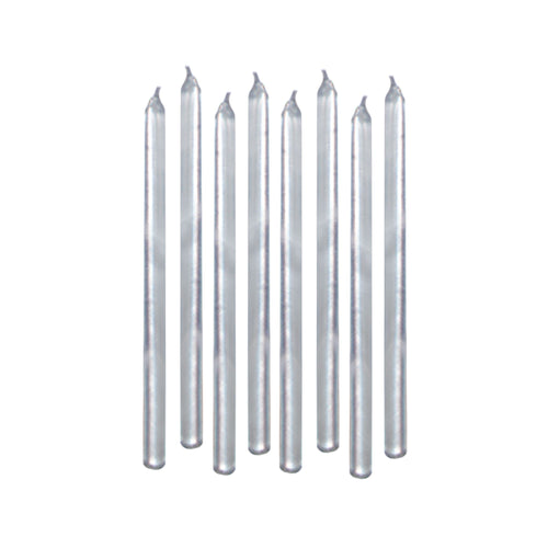 Silver Mini Taper Candles | Candles