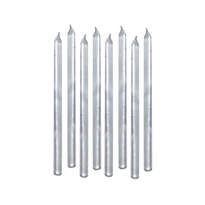 Silver Mini Taper Candles | Candles