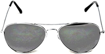 Tinted lenses with silver frames