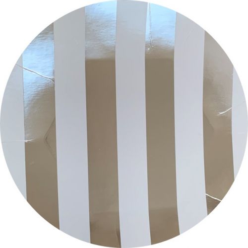 Silver & White Stripes Gift Wrap  | Gift Wrap