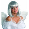 Shimmery Silver wig with bangs
