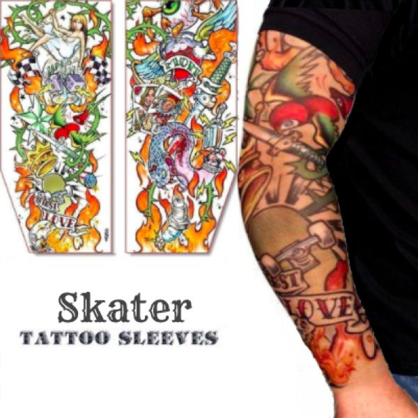 Multi color themed skater Sleeves