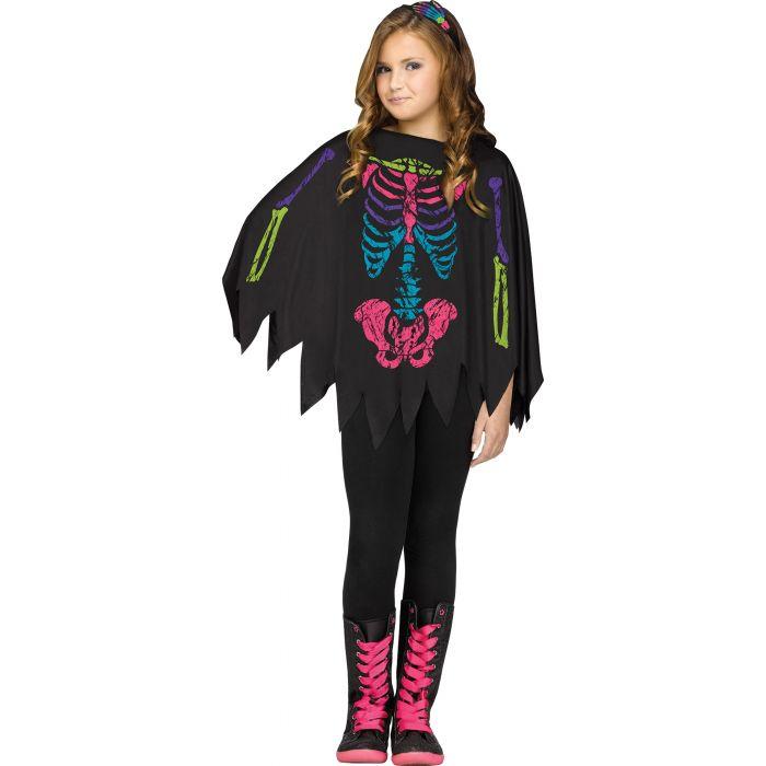 Skeleton Bones Poncho
