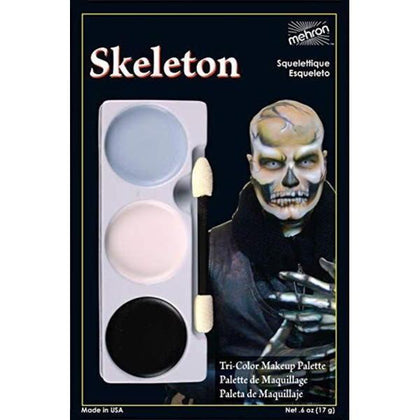 3 Color Skeleton Makeup Palette Mehron