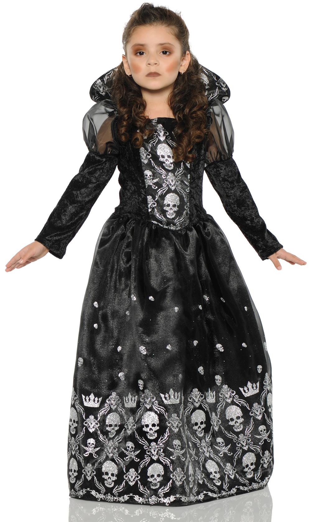 Black with silver print