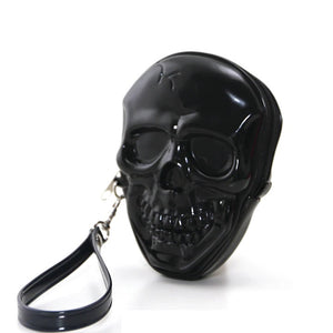 Smiling Skull Zippered Wristlet  | Halloween