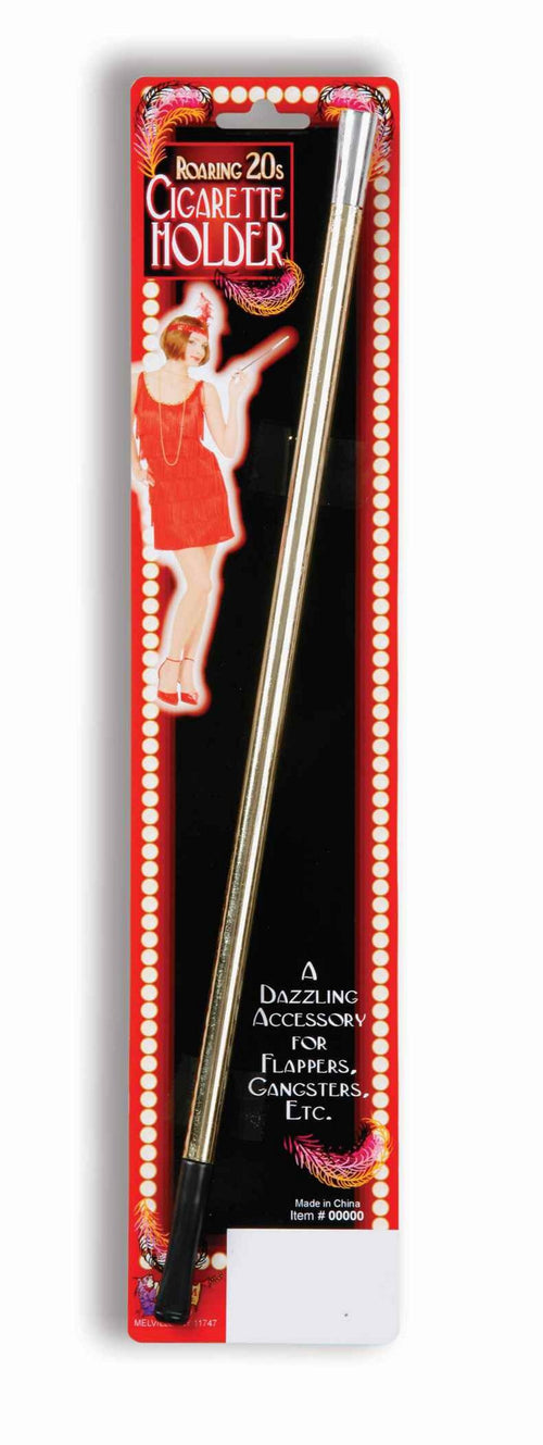 Gold cigarette holder with black tip