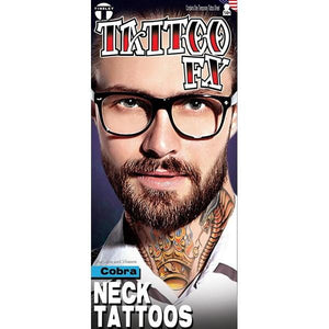 Neck Cobra Crown Tattoos