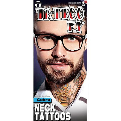 Neck Cobra Crown Tattoos