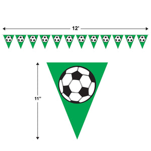 Soccer Ball Pennant Banner