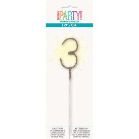Numeral Sparkler 3  | Candles