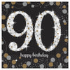 Sparkling Celebration 90 Beverage Napkins 16ct | Milestone Birthday