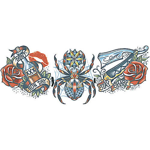 Spider Neck Tattoos | Tinsley Transfers