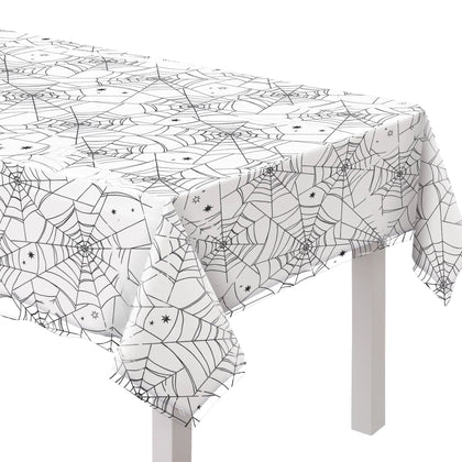 Spider Web Night Clear Table Cover | Halloween