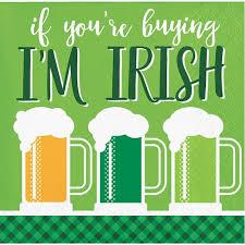 St. Patrick's Day - If You're Buying - Beverage Napkins