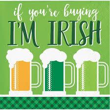 St. Patrick's Day - If You're Buying - Beverage Napkins