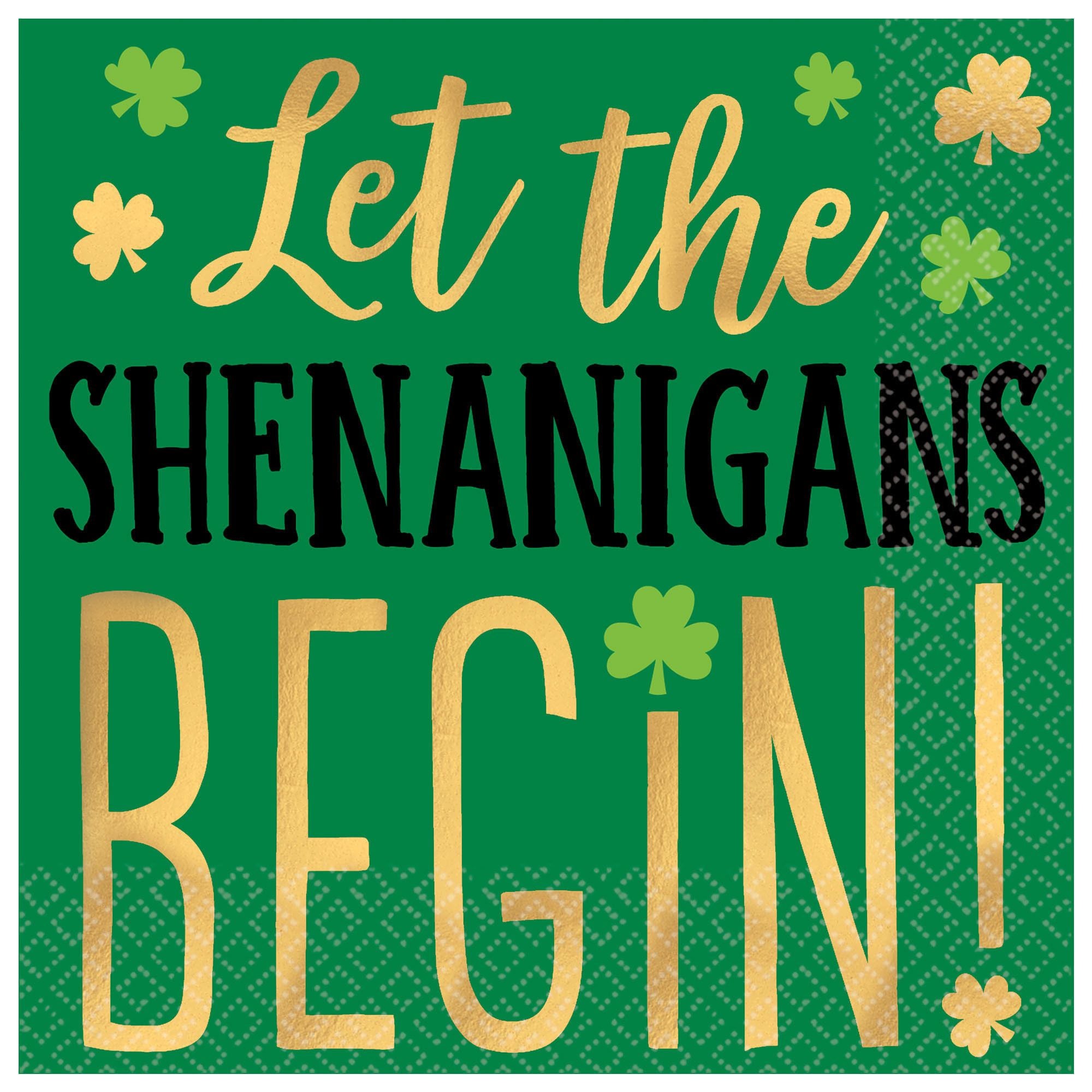 Shenanigans Beverage Napkins 16ct | St. Patrick's Day