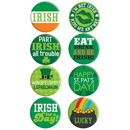 Party Buttons 8ct  | St. Patrick's Day