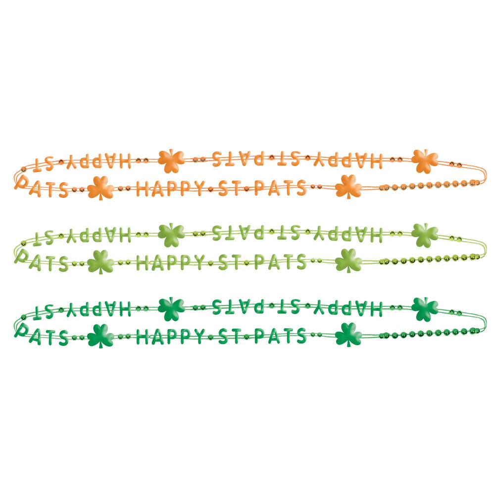 Happy St. Pats Bead Necklaces 6ct
