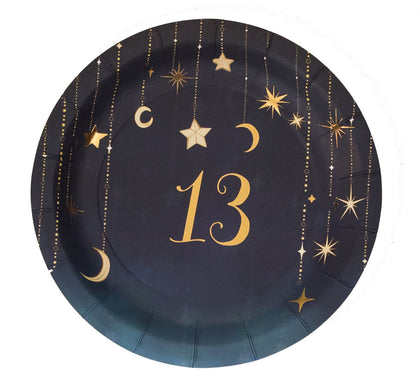 13th Birthday Starry Night Cake Plate  8ct | Milestone Birthday