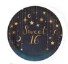 Sweet 16 Starry Night 9in Plate  8ct | Milestone Birthday