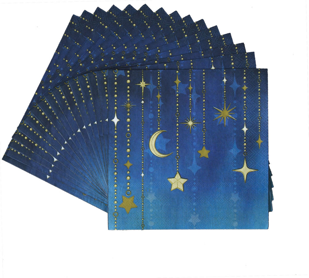 Starry Night Luncheon Napkin 16ct | Milestone Birthday