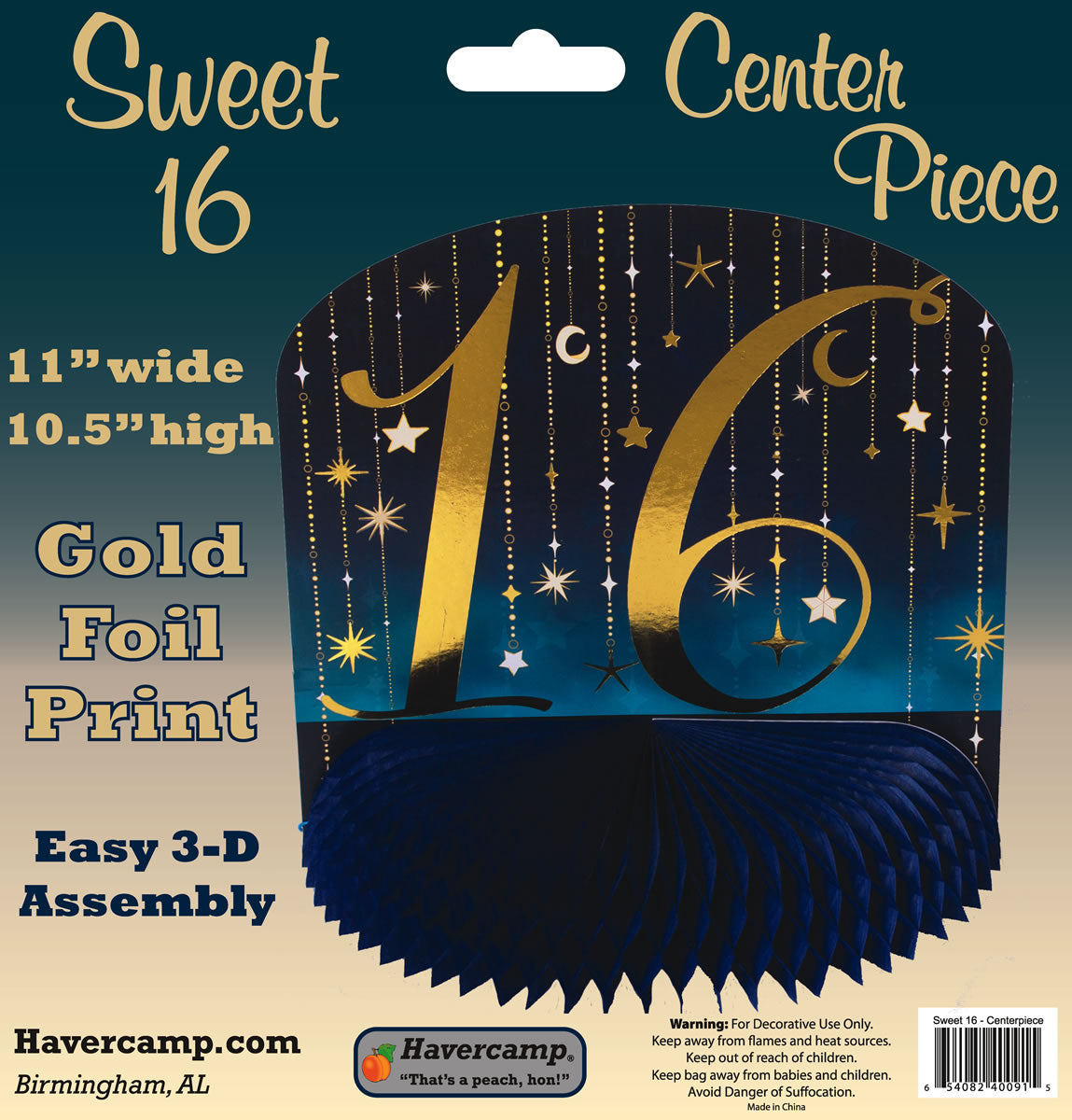 Sweet 16 Centerpiece Starry Night | Milestone Birthday