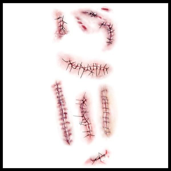 Stapled and Stitched Trauma Tattoos -Tinsley Transfers TR-106