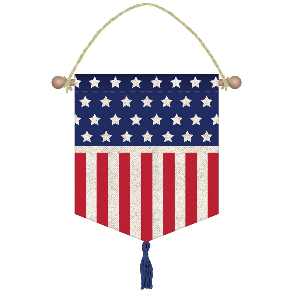 Striped N' Stars Hanging Banner | Patriotic
