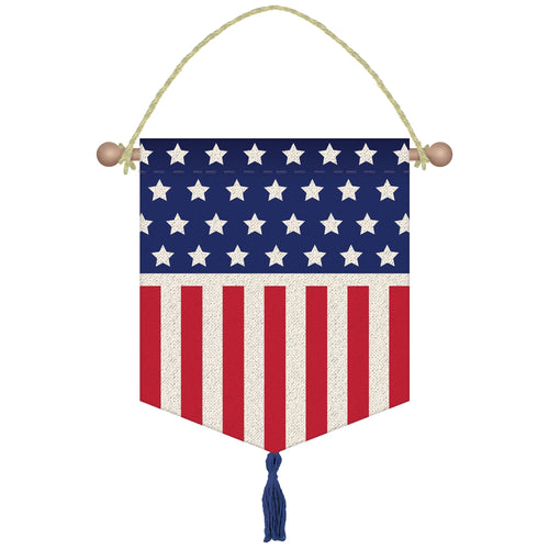 Striped N' Stars Hanging Banner | Patriotic